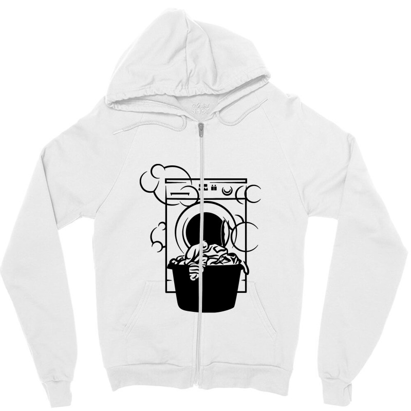 Washing Machine Zipper Hoodie by cosmicskulles | Artistshot