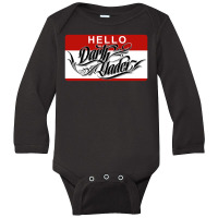 Hello My Name Is Darth Vader Long Sleeve Baby Bodysuit | Artistshot
