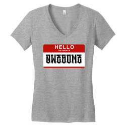 Hello my name is awesome Women's V-Neck T-Shirt | Artistshot