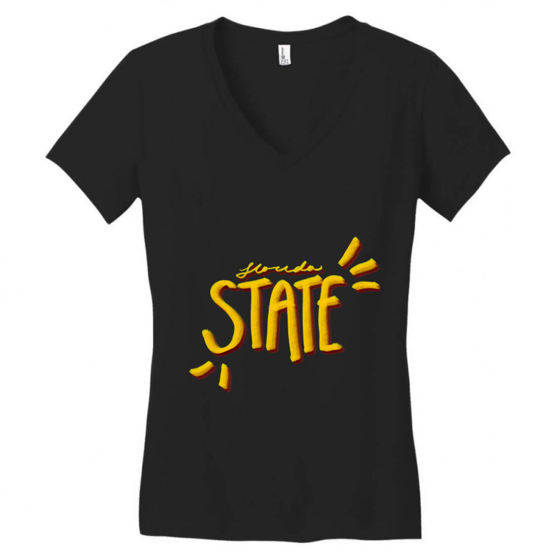 Florida State Women's V-Neck T-Shirt by RHONDAHARRISON | Artistshot