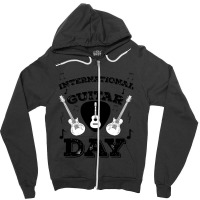 International Guitar Day Music Zipper Hoodie | Artistshot