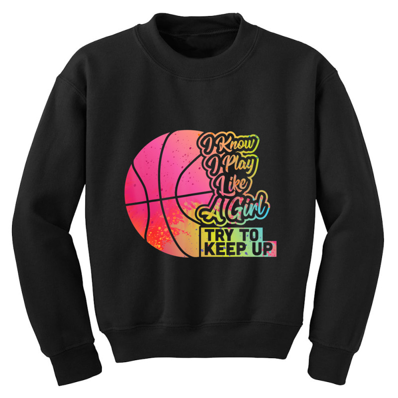 Basketball Women Team Play Like A Girl Basketball Youth Sweatshirt | Artistshot