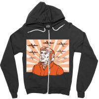 Bomber Flying Zipper Hoodie | Artistshot