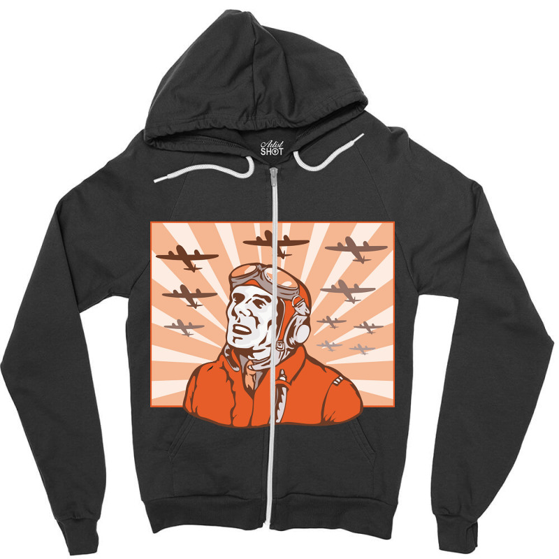 Bomber Flying Zipper Hoodie by Kanmosrin52 | Artistshot