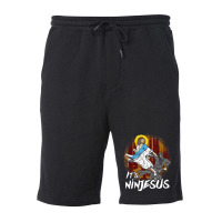 Its Ninjesus Funny Jesus Shirts Funny Christian Shirts Fleece Short | Artistshot