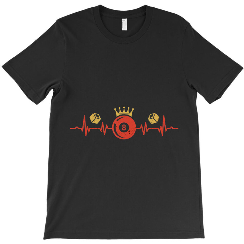 Billiards Heartbeat 8 Ball Pool Player Billiard Shooter T-shirt | Artistshot