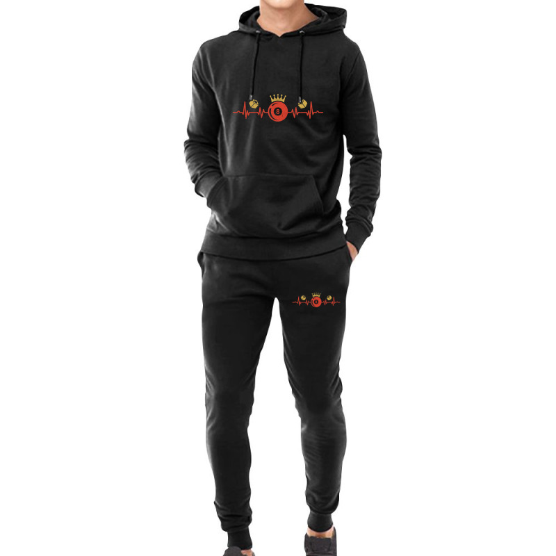 Billiards Heartbeat 8 Ball Pool Player Billiard Shooter Hoodie & Jogger Set | Artistshot