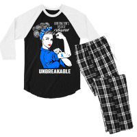 Huntington's Disease Awareness Unbreakable Warrior Men's 3/4 Sleeve Pajama Set | Artistshot