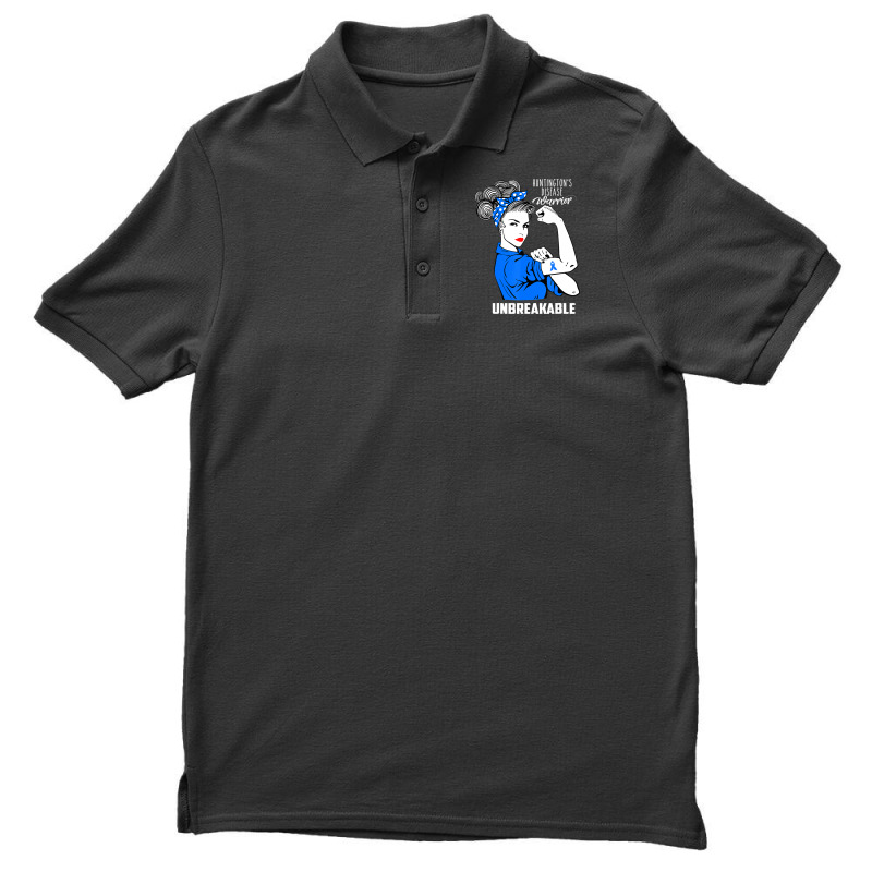 Huntington's Disease Awareness Unbreakable Warrior Men's Polo Shirt | Artistshot