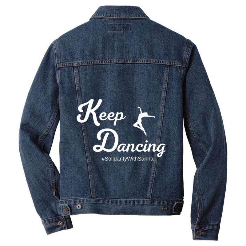 Keep Dancing Solidarity With Sanna Men Denim Jacket by STEVEHICKS | Artistshot