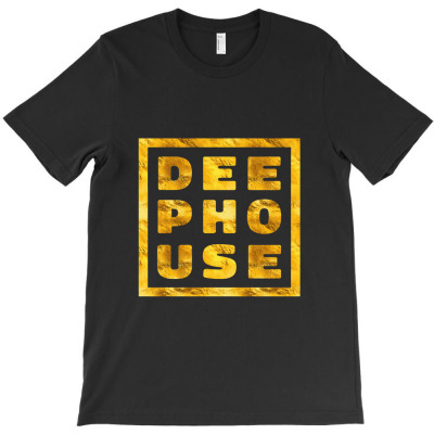 Gold Deep House Music Gift   Edm Music T-shirt Designed By Jessemillicent