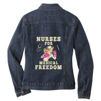 Nurses For Medical Freedom Ladies Denim Jacket | Artistshot