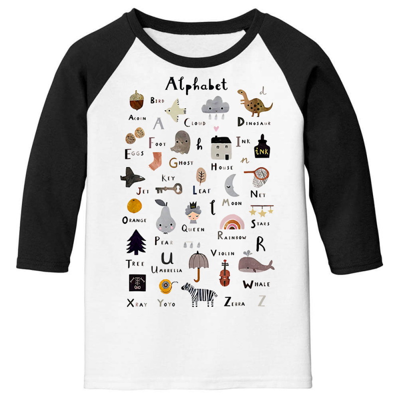 Funny Objects Alphabet Abcs Learning Kindergarten Adult Kids T Shirt Youth 3/4 Sleeve | Artistshot