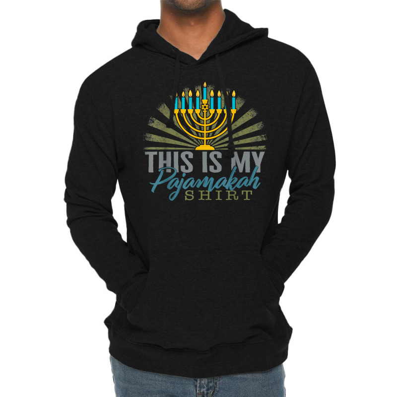 Hanukkah Thus Is My Pajamakah Hanukkah Pajama Jewish Holiday T Shirt Lightweight Hoodie | Artistshot