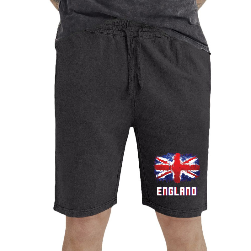 I Love England British English Union Jack Flag   Britain Vintage Short | Artistshot