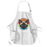 Funny Siamese Quote, Siamese Free Lap Warming Vintage, Cool T Shirt Medium-length Apron | Artistshot