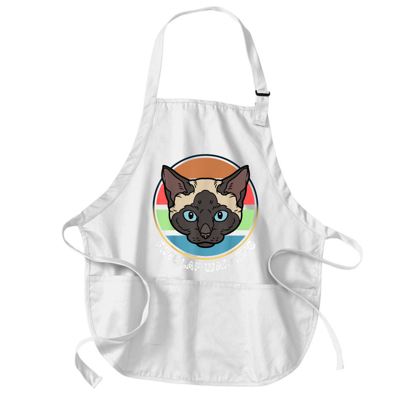 Funny Siamese Quote, Siamese Free Lap Warming Vintage, Cool T Shirt Medium-length Apron | Artistshot