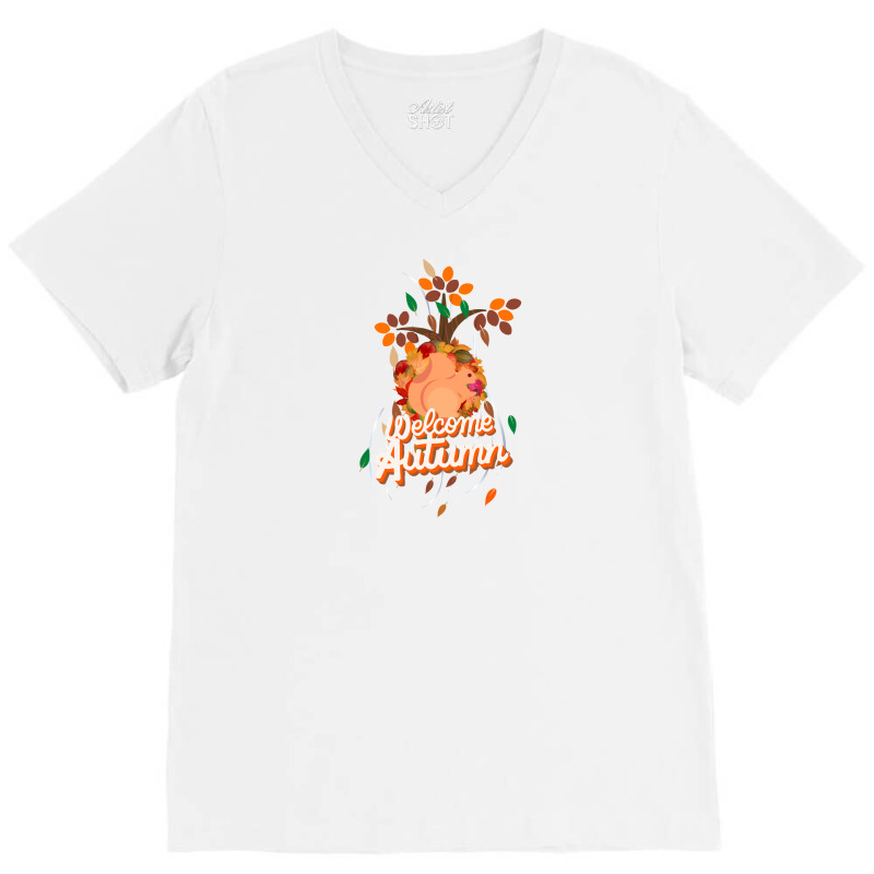 Autumnal Leaves V-neck Tee | Artistshot