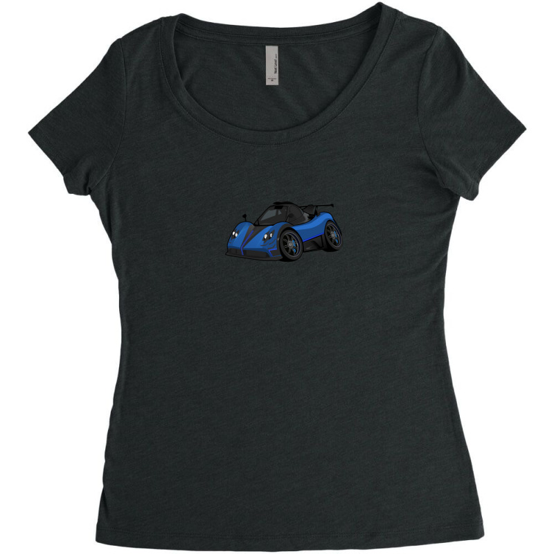 Pagani Zonda (blue) Women's Triblend Scoop T-shirt by RickyRamshur | Artistshot