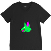 Neon Rabid Zombie Dog 1 V-neck Tee | Artistshot