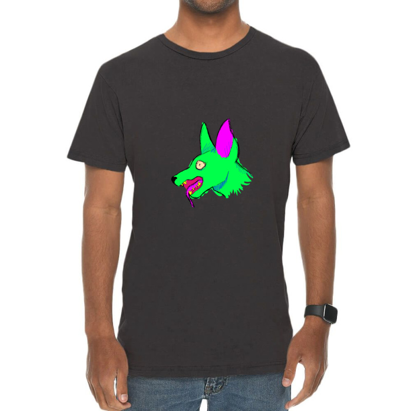 Neon Rabid Zombie Dog 1 Vintage T-Shirt by KelcieWhite | Artistshot