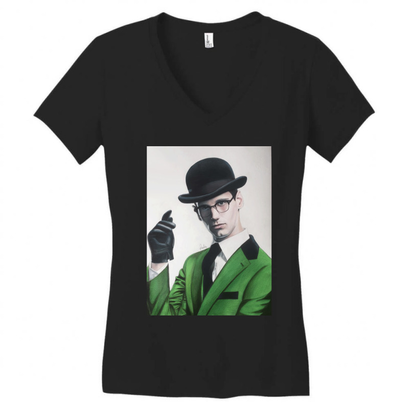 Edward Nygma - Cory Michael Smith Women's V-Neck T-Shirt by cm-arts | Artistshot