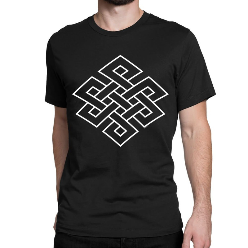 Endless Knot Large Samsara Shrivatsa Tibet Buddhism Classic T-shirt by Mata Gibson | Artistshot