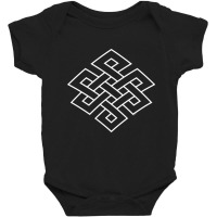 Endless Knot Large Samsara Shrivatsa Tibet Buddhism Baby Bodysuit | Artistshot