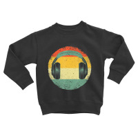 Vintage Headphone Art Men Women Boy Girl Dj Music Producers Toddler Sweatshirt | Artistshot