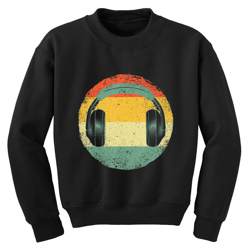 Vintage Headphone Art Men Women Boy Girl Dj Music Producers Youth Sweatshirt | Artistshot