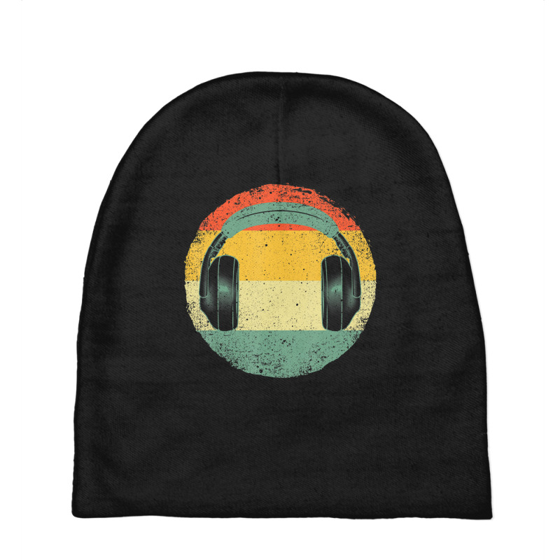 Vintage Headphone Art Men Women Boy Girl Dj Music Producers Baby Beanies | Artistshot