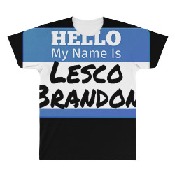hello my name is lesco brandon funny let s go brandon t shirt All Over Men's T-shirt | Artistshot