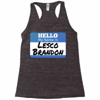Hello My Name Is Lesco Brandon Funny Let S Go Brandon T Shirt Racerback Tank | Artistshot