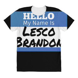 hello my name is lesco brandon funny let s go brandon t shirt All Over Women's T-shirt | Artistshot