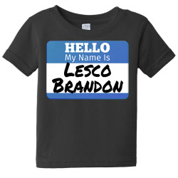 hello my name is lesco brandon funny let s go brandon t shirt Baby Tee | Artistshot
