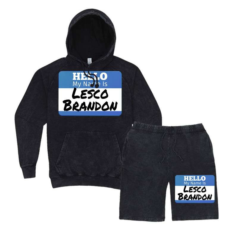 Hello My Name Is Lesco Brandon Funny Let S Go Brandon T Shirt Vintage Hoodie And Short Set | Artistshot
