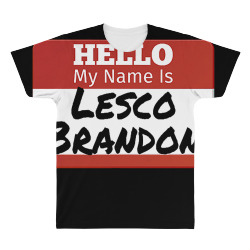 hello my name is lesco brandon funny t shirt All Over Men's T-shirt | Artistshot