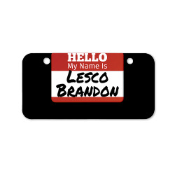 hello my name is lesco brandon funny t shirt Bicycle License Plate | Artistshot