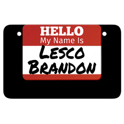 hello my name is lesco brandon funny t shirt ATV License Plate | Artistshot