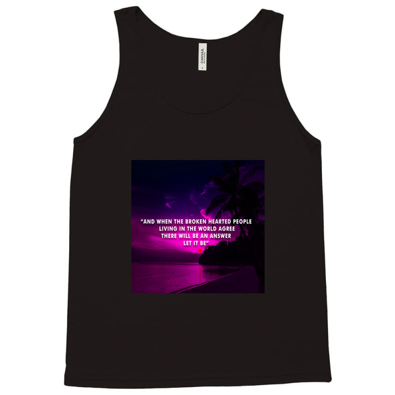 Let It Be Aesthetic Lyrics Tank Top | Artistshot