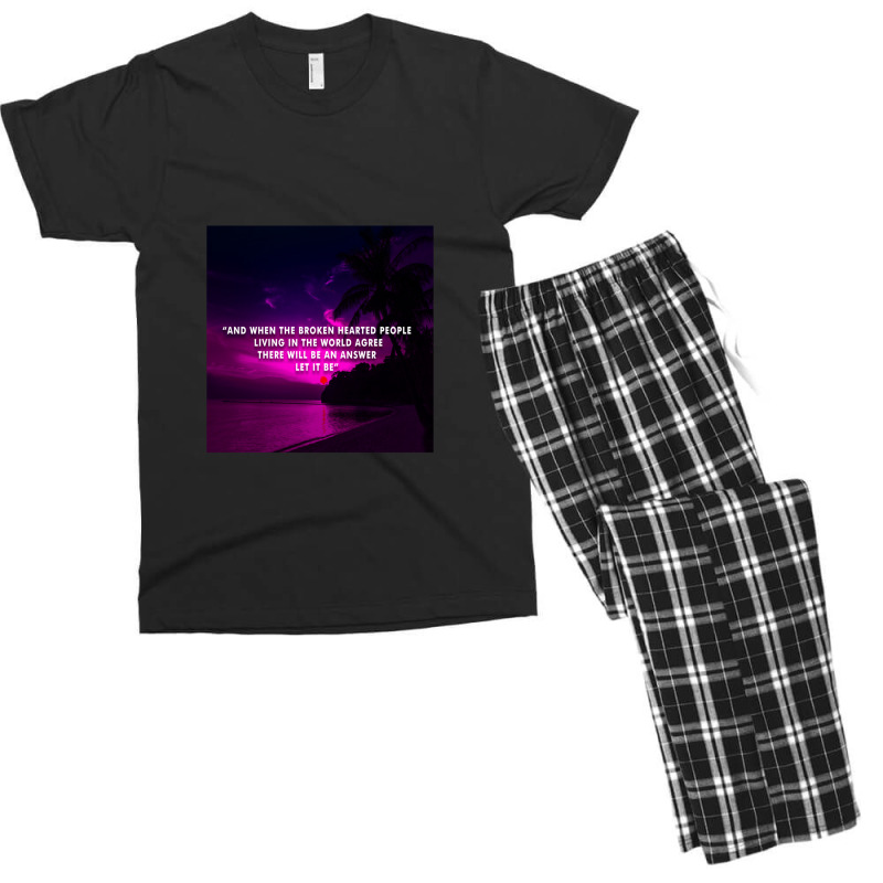 Let It Be Aesthetic Lyrics Men's T-shirt Pajama Set | Artistshot