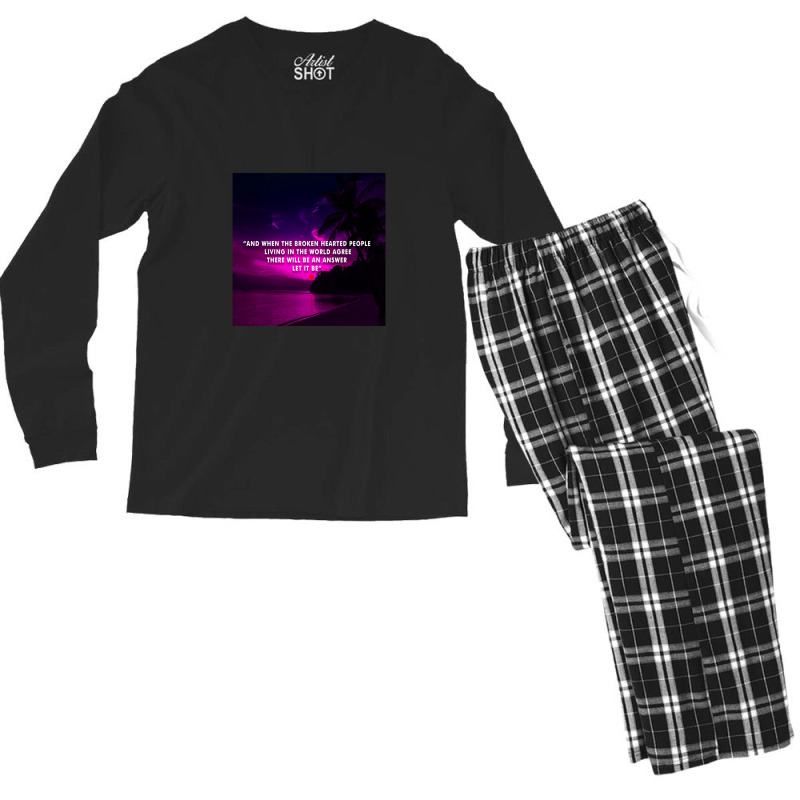 Let It Be Aesthetic Lyrics Men's Long Sleeve Pajama Set | Artistshot