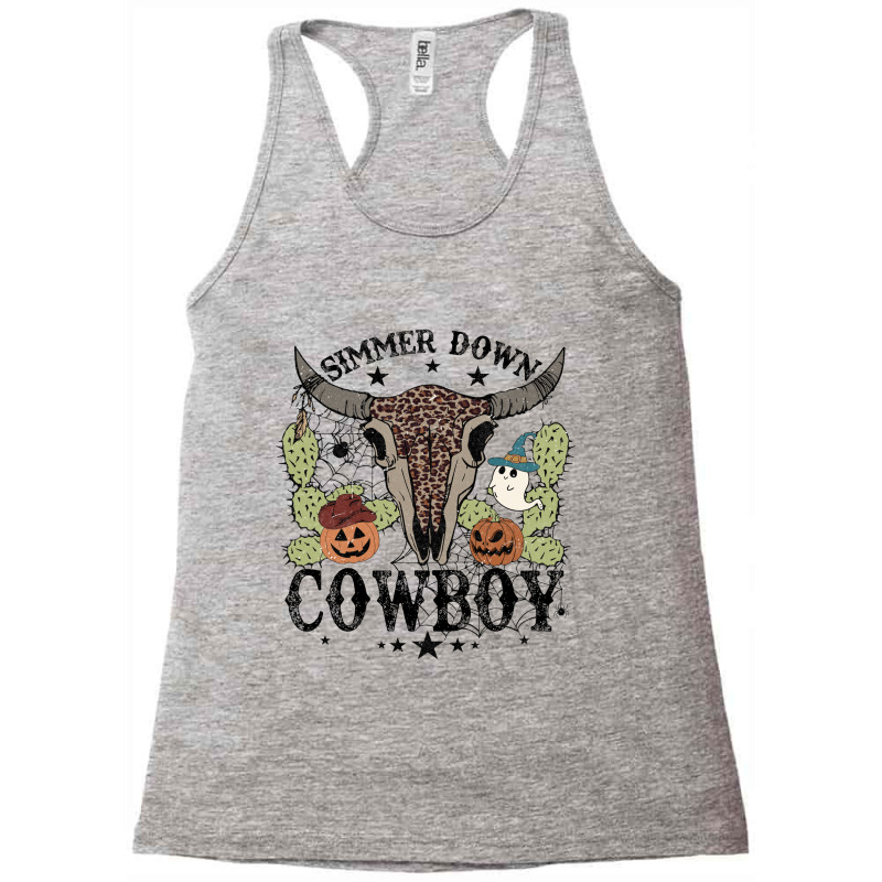 Halloween Howdy Rodeo Simmer Down Cowboy Western Vintage Retro Racerback Tank | Artistshot