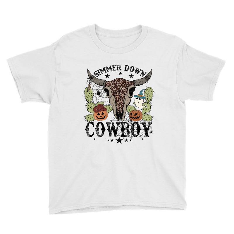 Halloween Howdy Rodeo Simmer Down Cowboy Western Vintage Retro Youth Tee | Artistshot