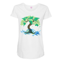 Womens Earth Day 2021 Ecology Tree Environmental Awareness V Neck T Sh Maternity Scoop Neck T-shirt | Artistshot