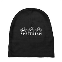 Bike Europe On Bicycle Amsterdam Bike Baby Beanies | Artistshot