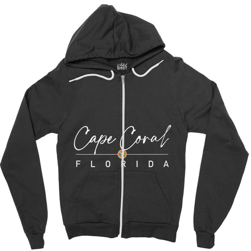 Cape Coral, Florida Zipper Hoodie by cm-arts | Artistshot