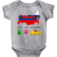 Peace Love And Nord Streams Remove All Sanctions On Russia T Shirt Baby Bodysuit | Artistshot