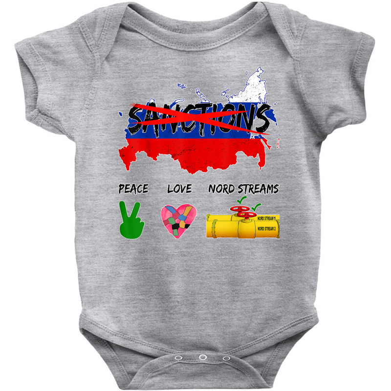 Peace Love And Nord Streams Remove All Sanctions On Russia T Shirt Baby Bodysuit by cipaehuwogi1 | Artistshot