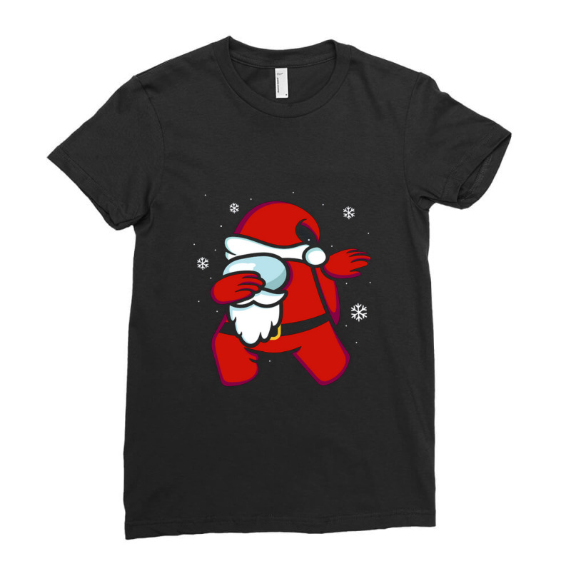 Dabbing Santa Claus Impostor Ladies Fitted T-Shirt by cm-arts | Artistshot